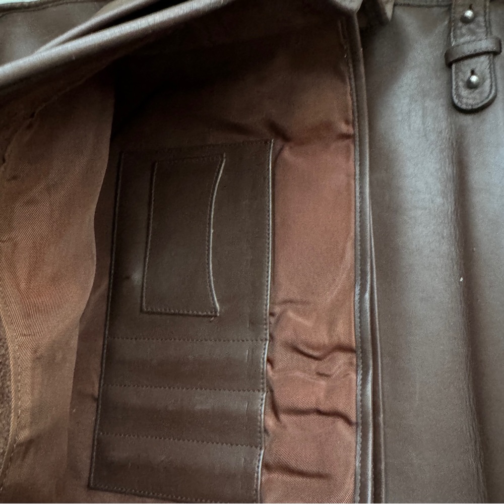 COACH LEATHER Unisex Madison #5325 Briefcase Laptop Bag Dark Brown Vintage - Picture 11 of 16